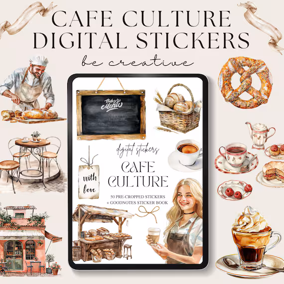 Creative Digital Food Culture with neon lights